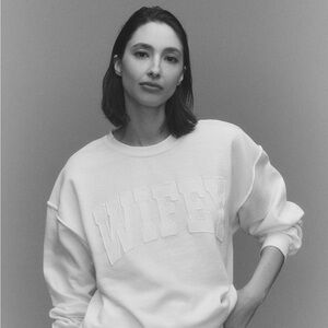 By Anthropologie Weddings Wifey Crew-Neck Sweatshirt size L